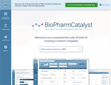 Tablet Screenshot of biopharmcatalyst.com